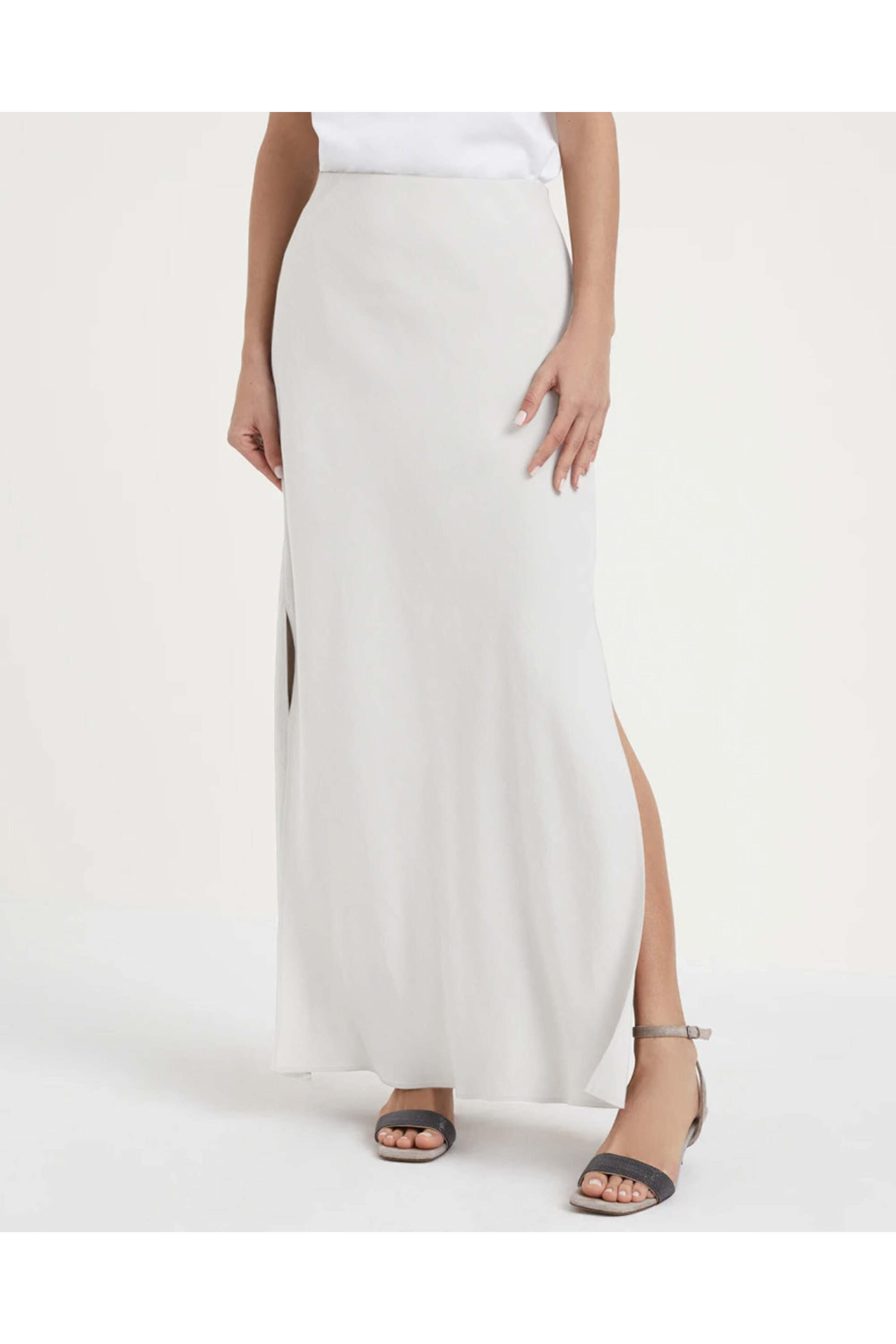 Brunello Cucinelli - Natural Linen Bias Maxi Skirt