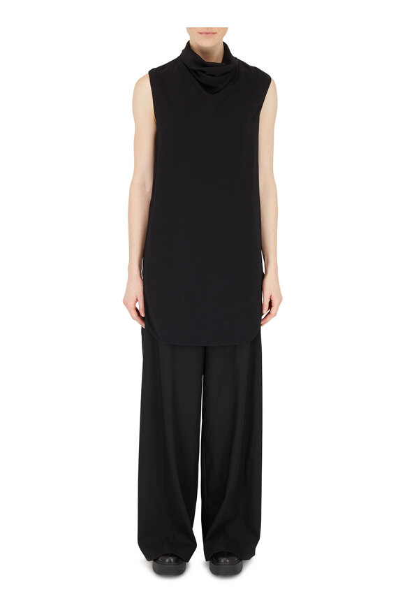 The Row - Almora Black Sleeveless Turtleneck Blouse