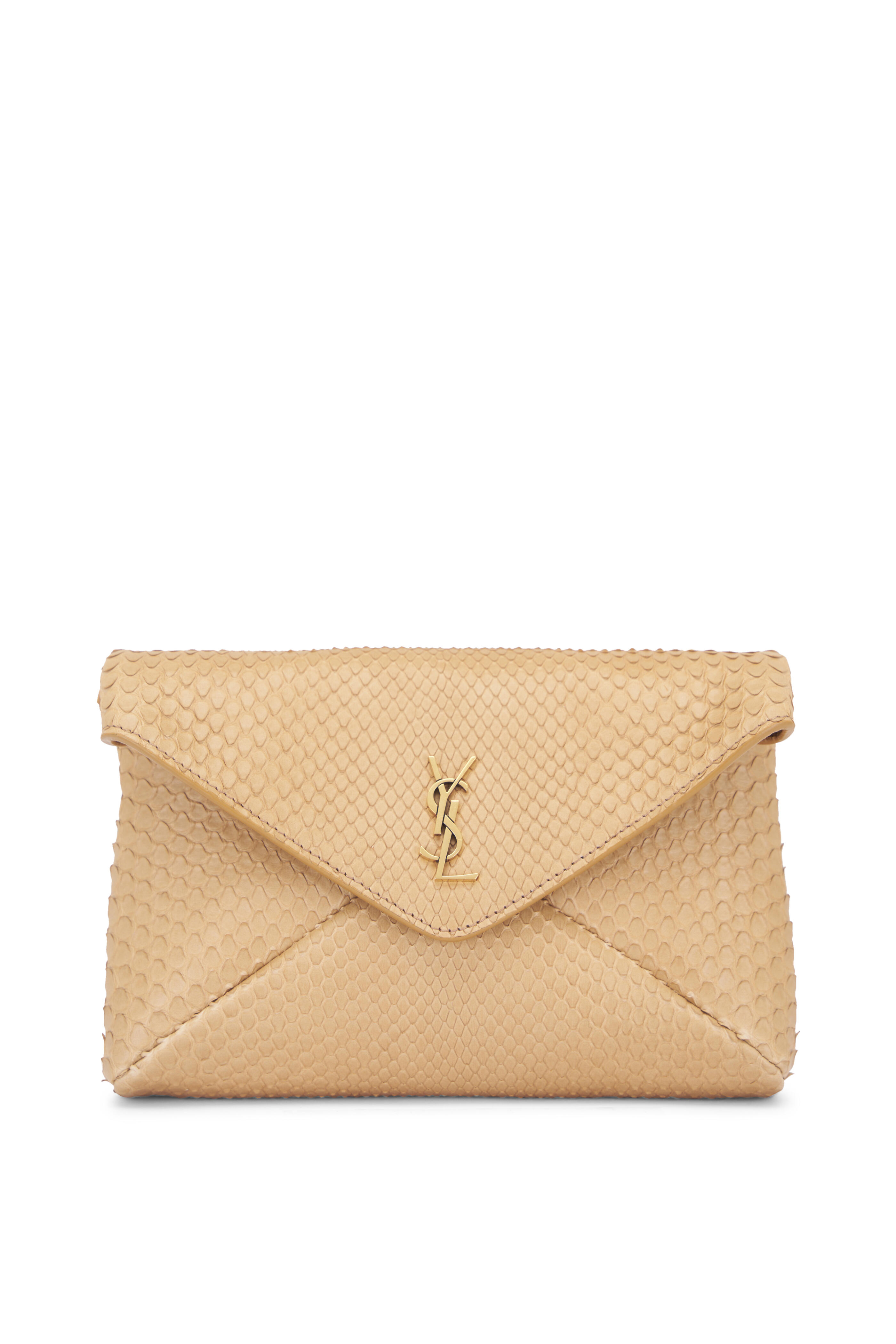 Saint Laurent - Cassandre Textured Leather Chain Pouch