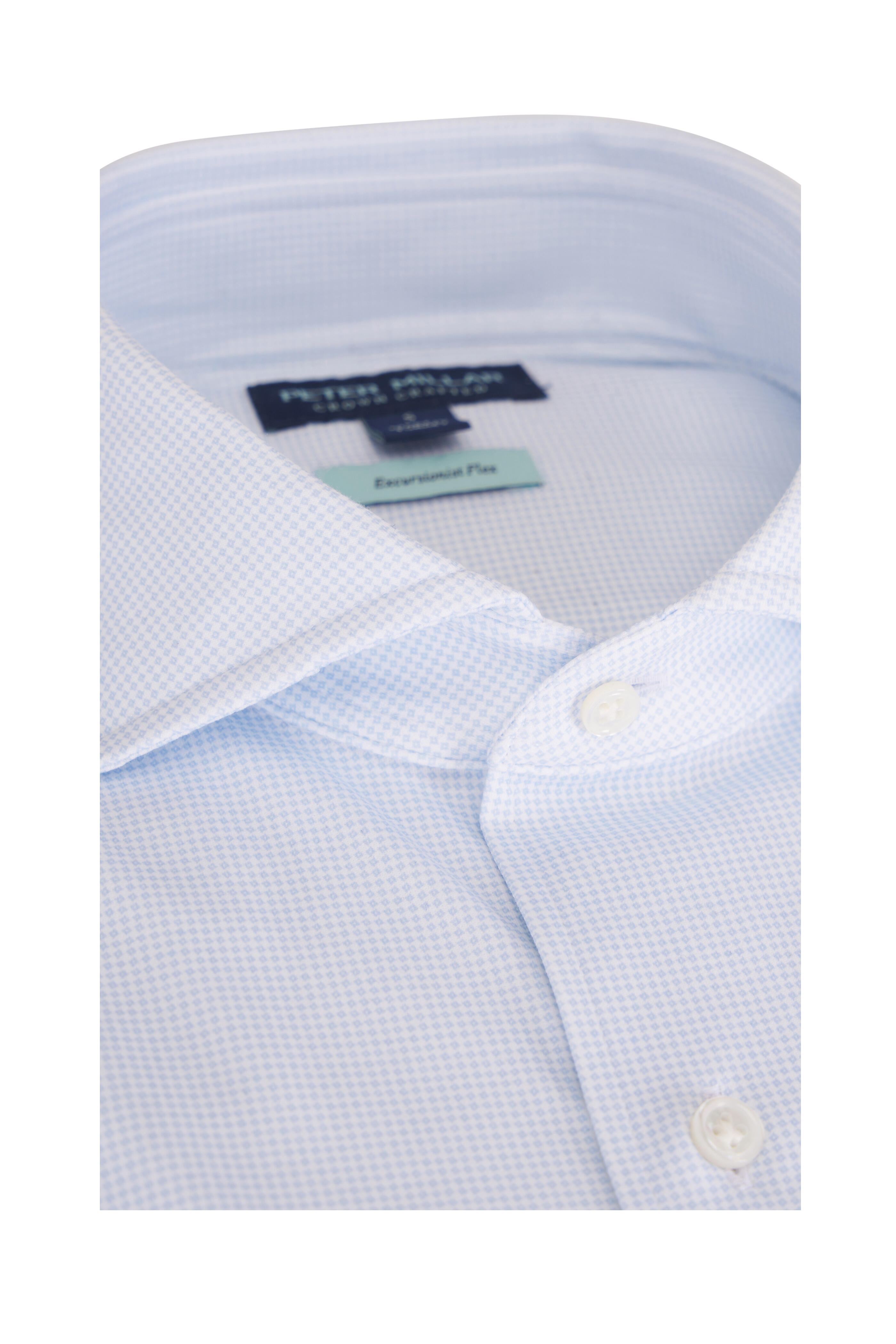 Peter Millar - Excursionist Flex Blue Frost Check Sport Shirt - view 3