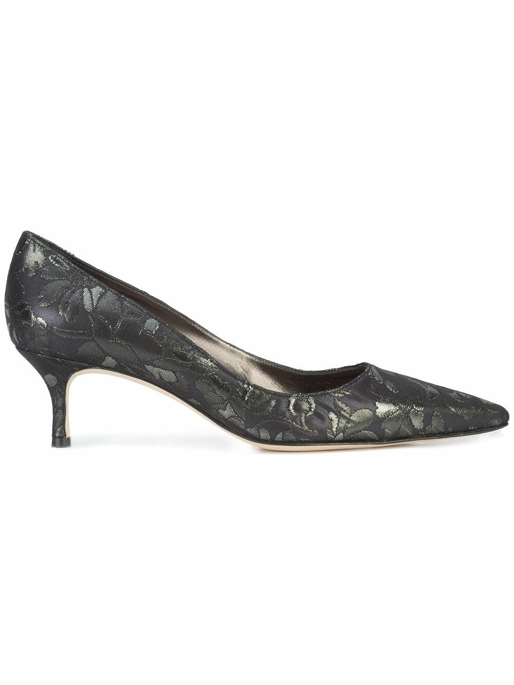 Manolo Blahnik - Navy Blue & Anthracite Brocade Pump, 50mm