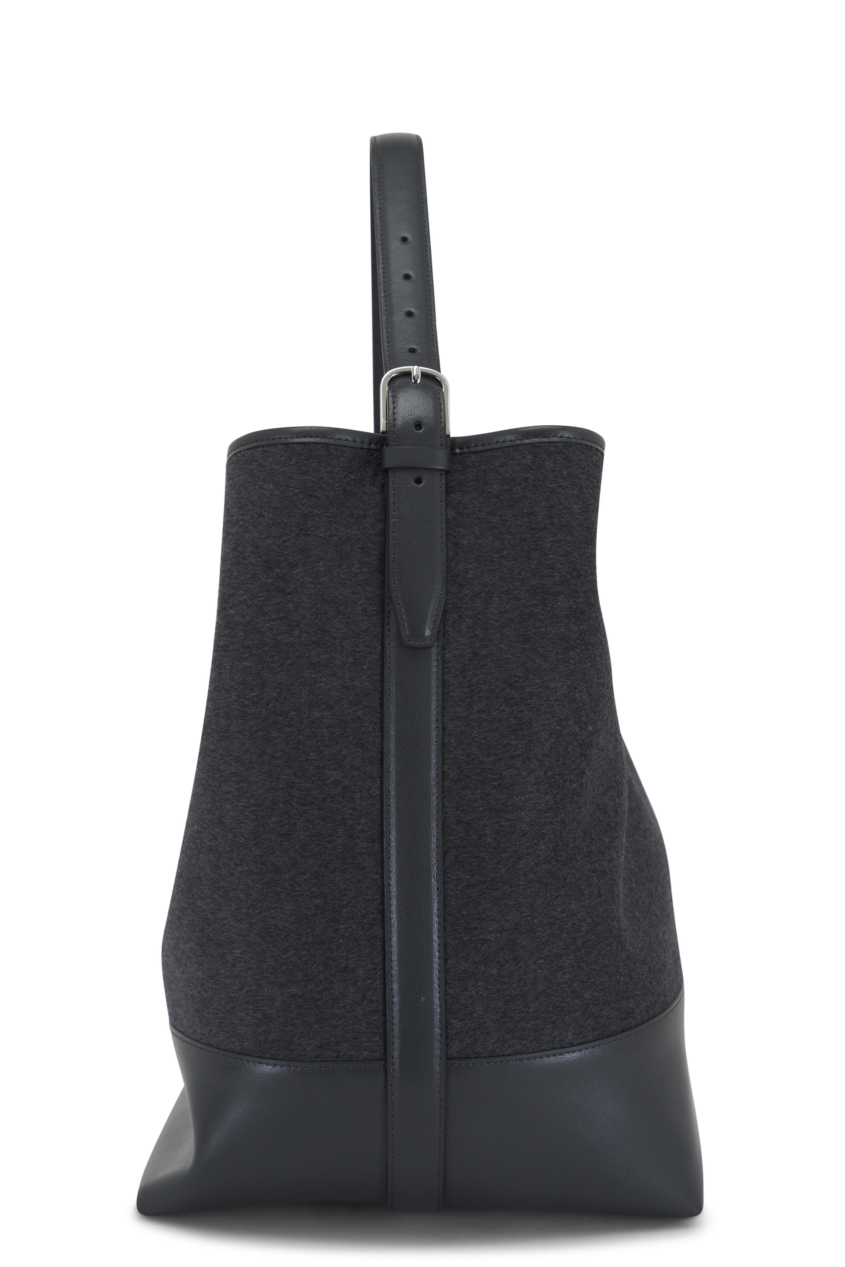 Totême - Belted Doublé Gray Tote Bag | Mitchell Stores