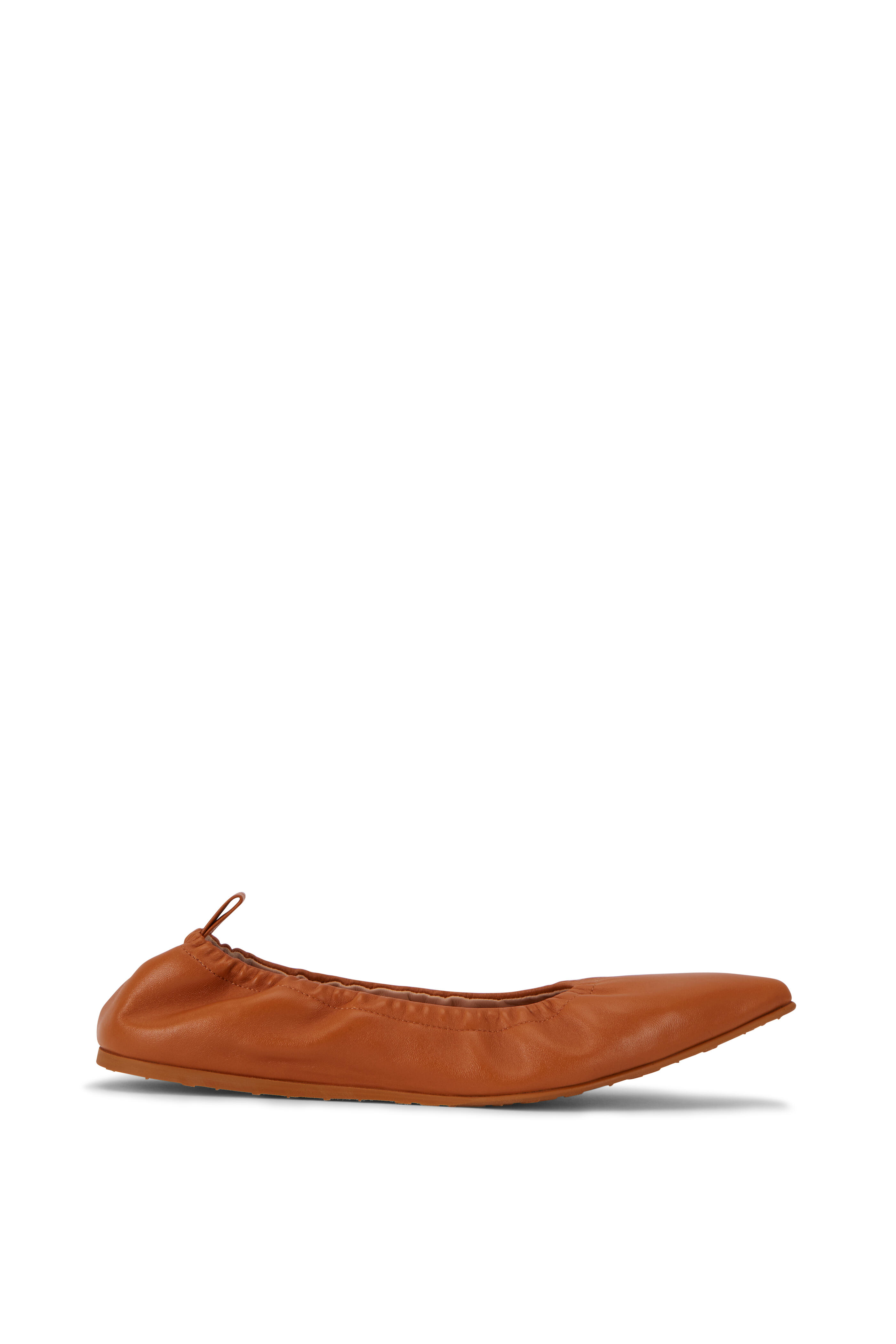 Gianvito Rossi - Alina Sienna Nappa Leather Pointed Ballet Flat