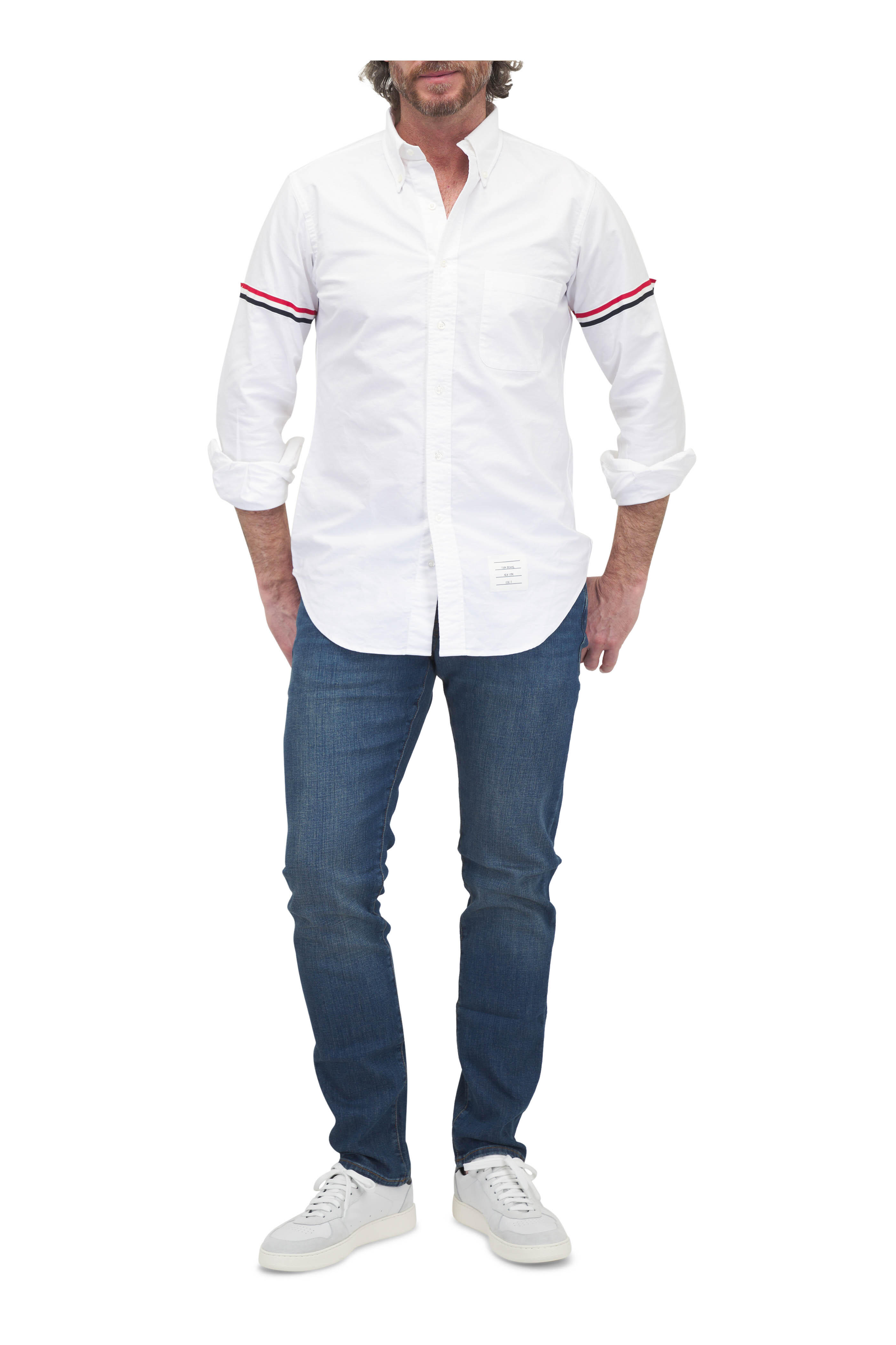 Thom Browne - Oxford White Armband Shirt | Mitchell Stores