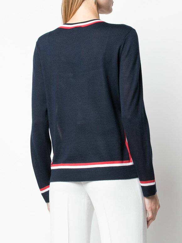 Escada - Srina Navy Tri-Color Tipped Cardigan