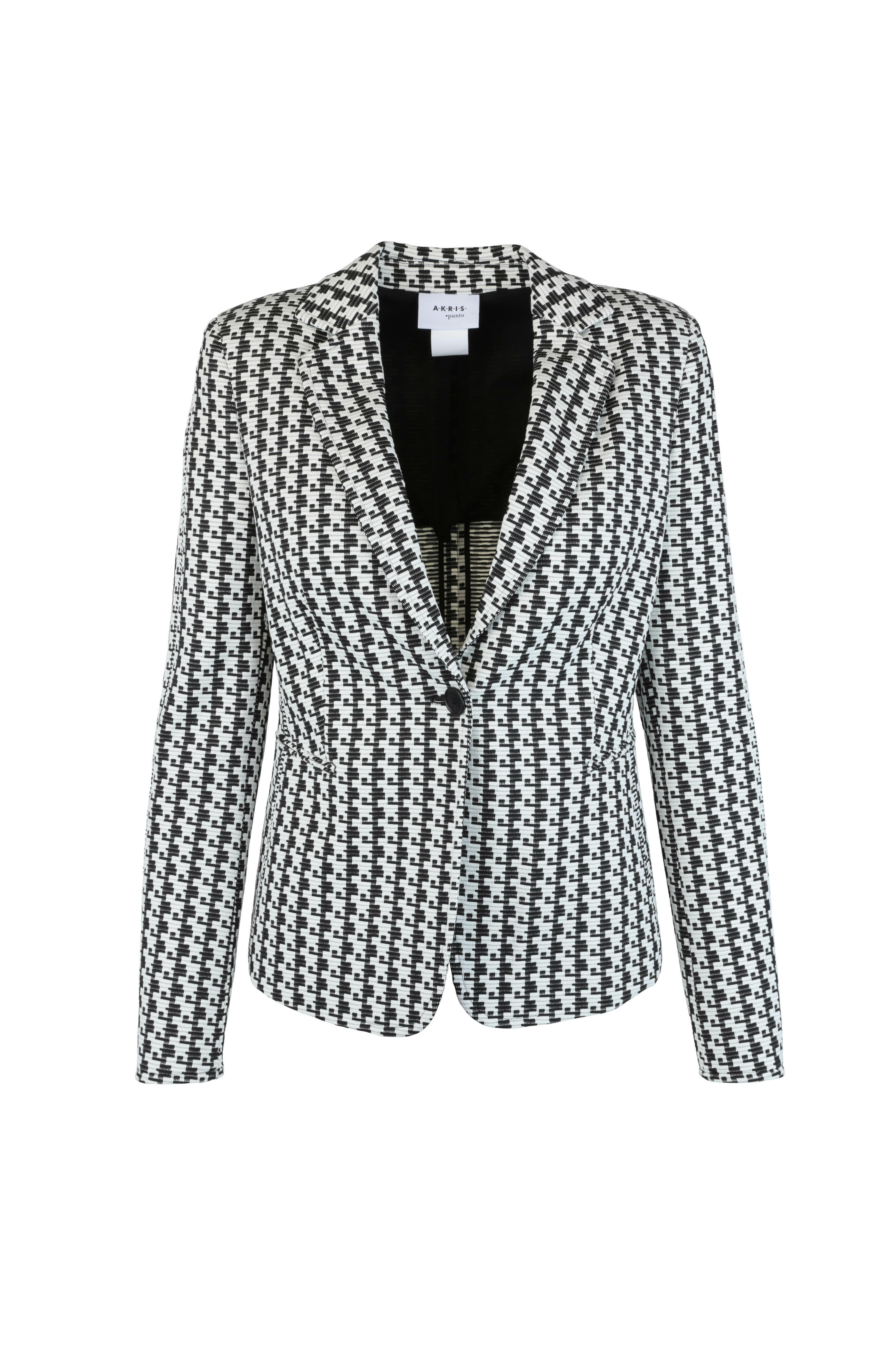 Akris Punto - Black & White Soundboard Pattern Jacket