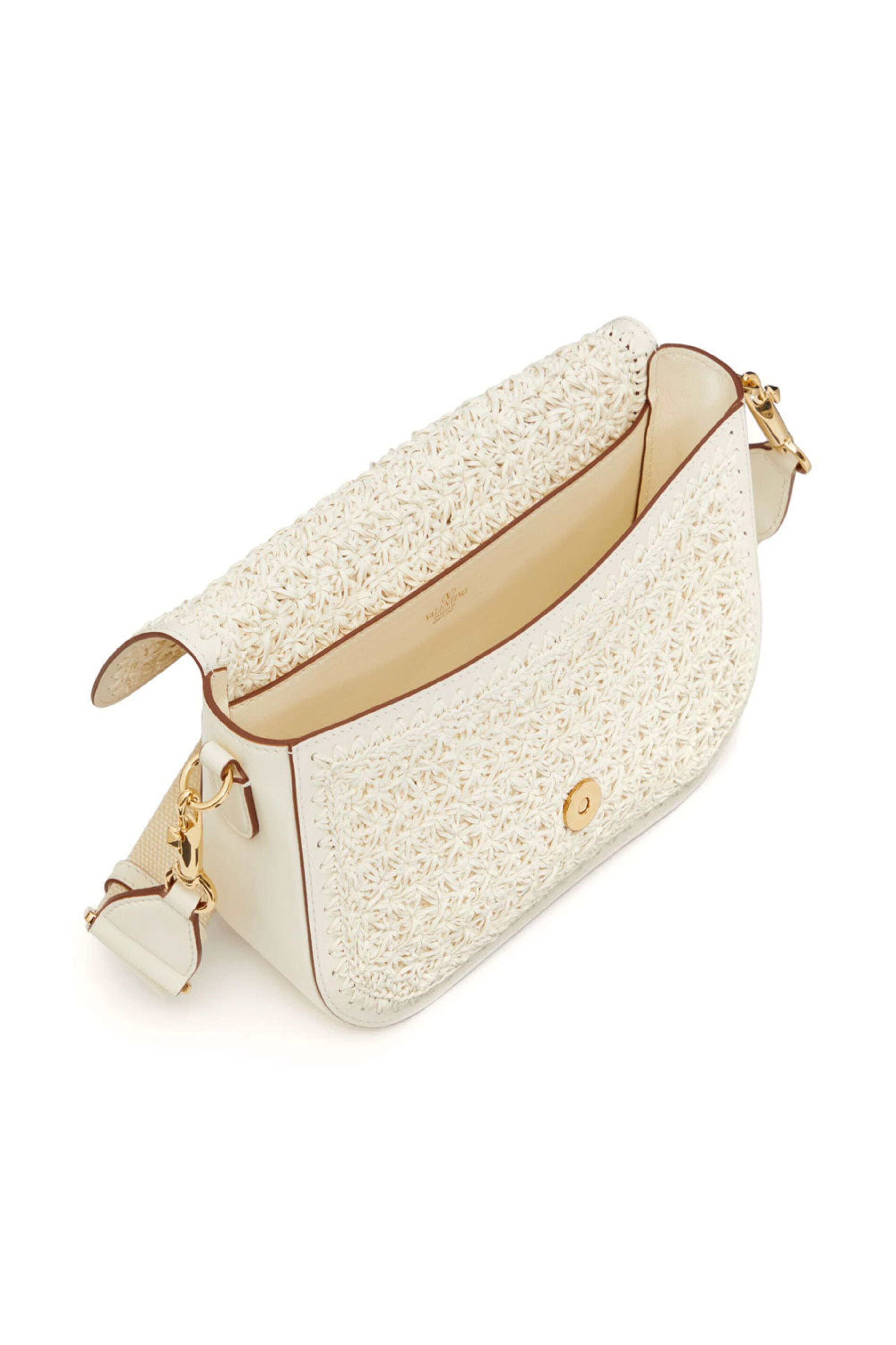 ショルダーバッグ・ポシェット Valentino Garavani Ivory Leather Alltime Shoulder Bag Valentino Garavani Alltime Leather Bag – Daniello.com