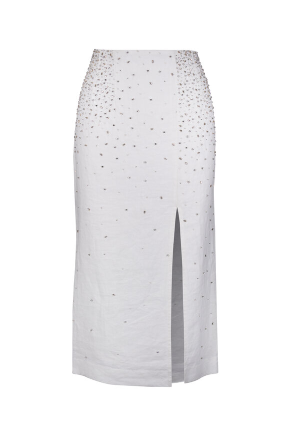TWP Lady Like Ivory Scattered Crystal Skirt - view 1