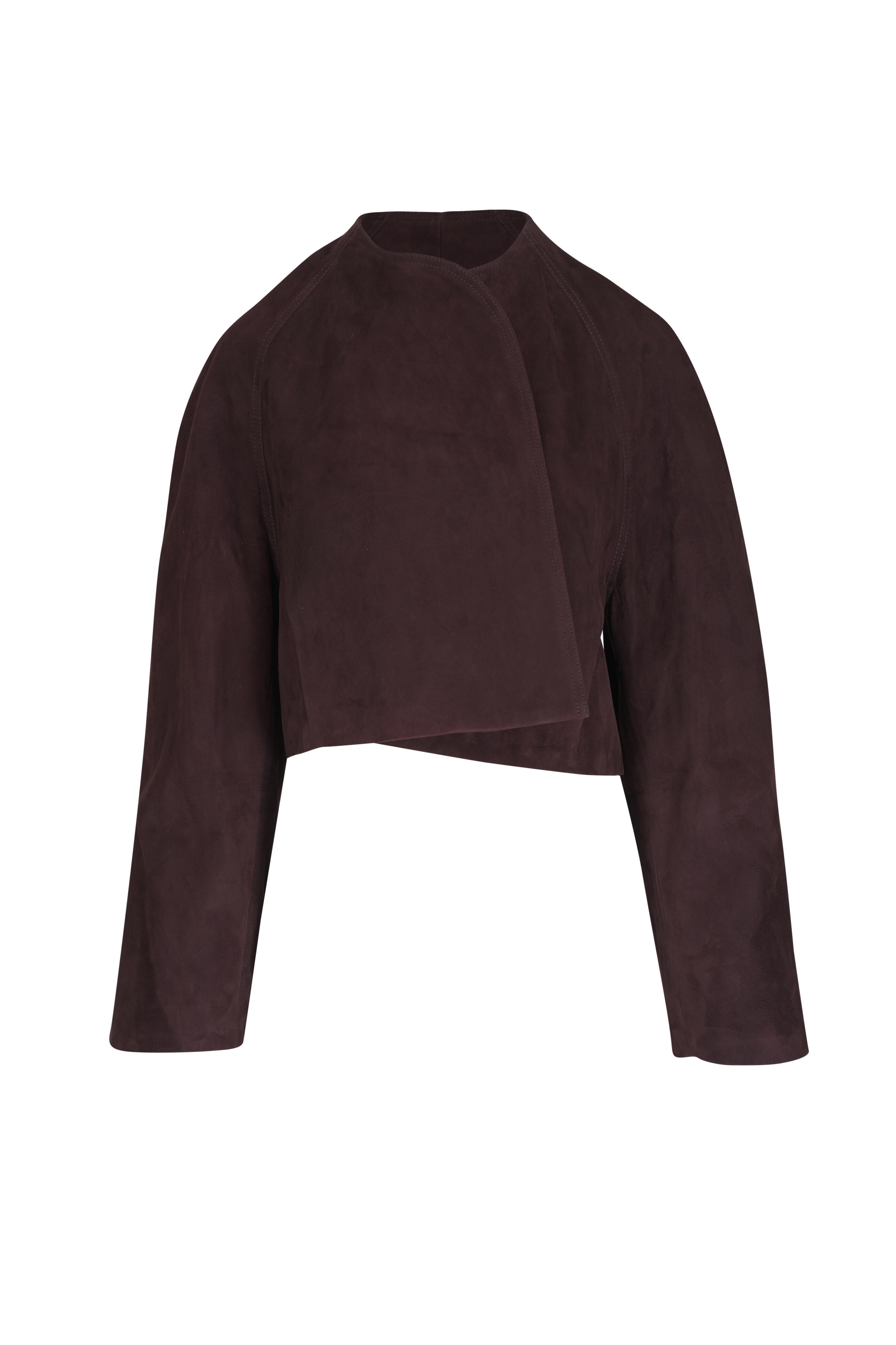 Khaite - Garothy Dark Brown Suede Jacket