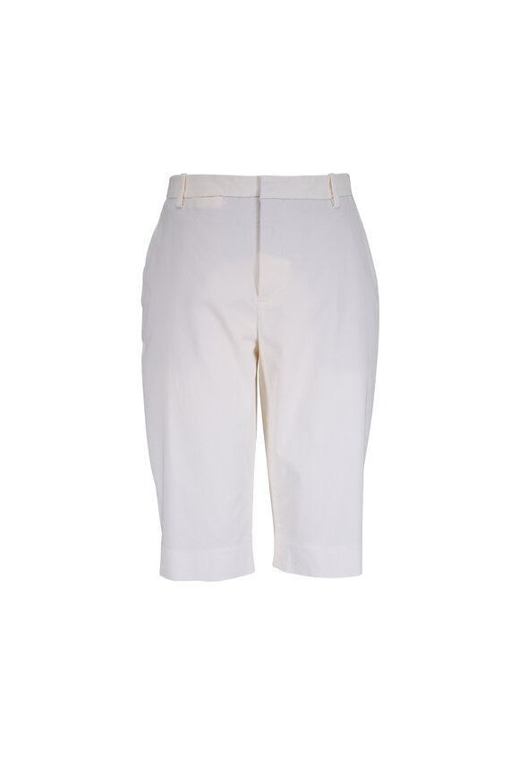 Vince Avery Off White Stretch Cotton Bermuda Shorts - view 1