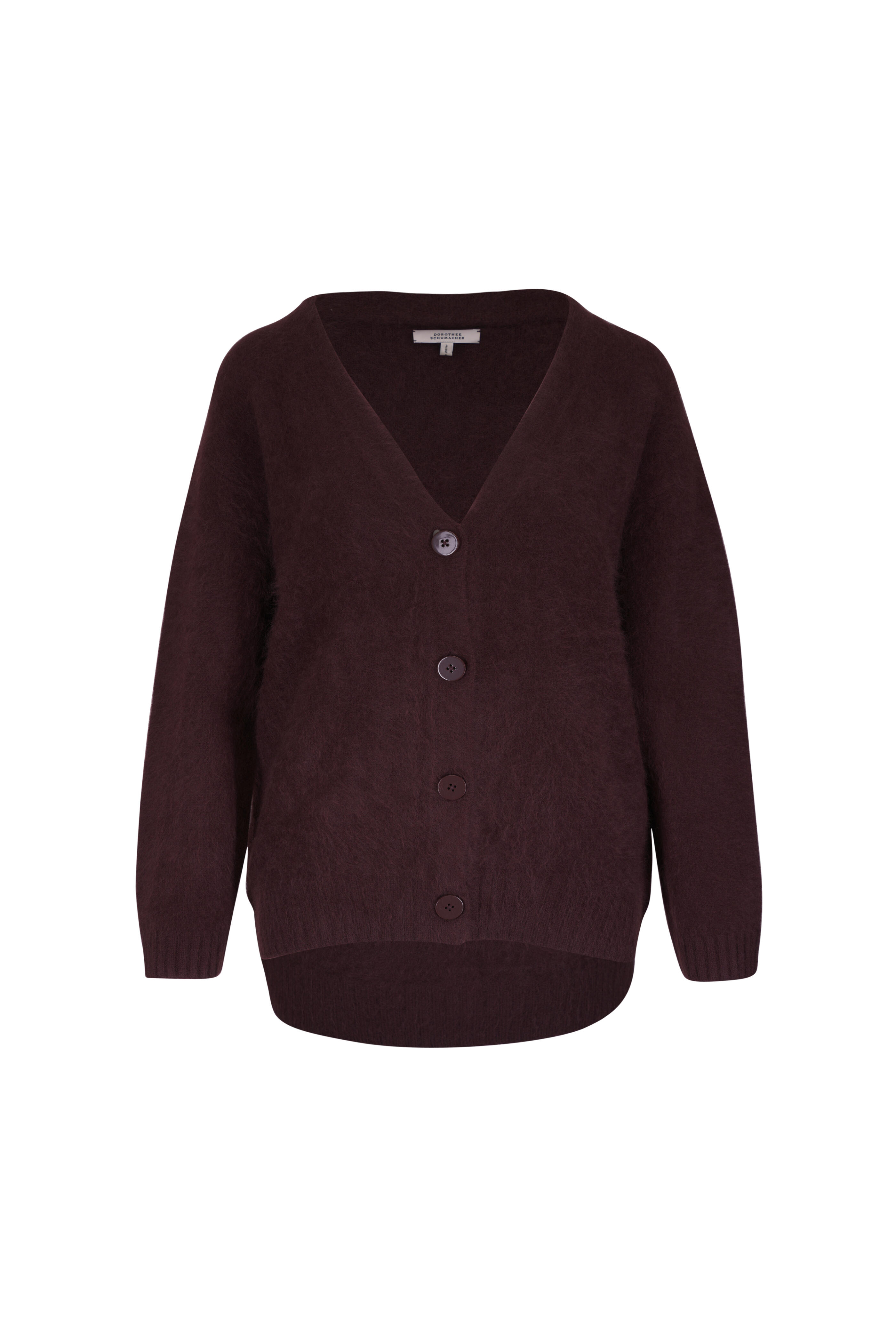 Dorothee Schumacher - Fluffy Statement Dark Chocolate Cardigan