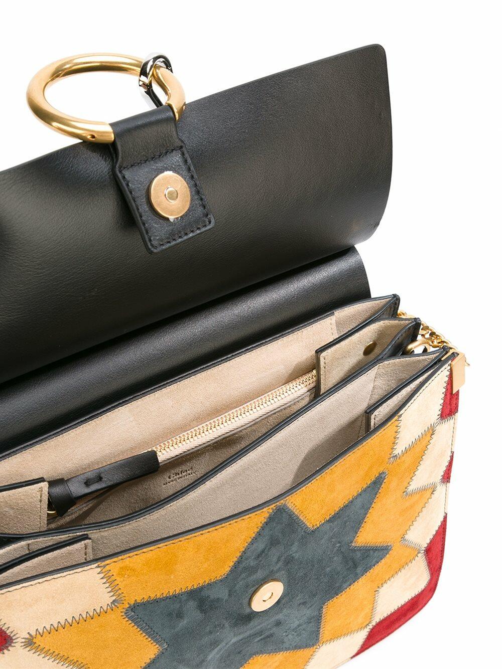Chloé // Pre-Fall 2017 Black & Brown Floral Patchwork Faye Shoulder Bag –  VSP Consignment
