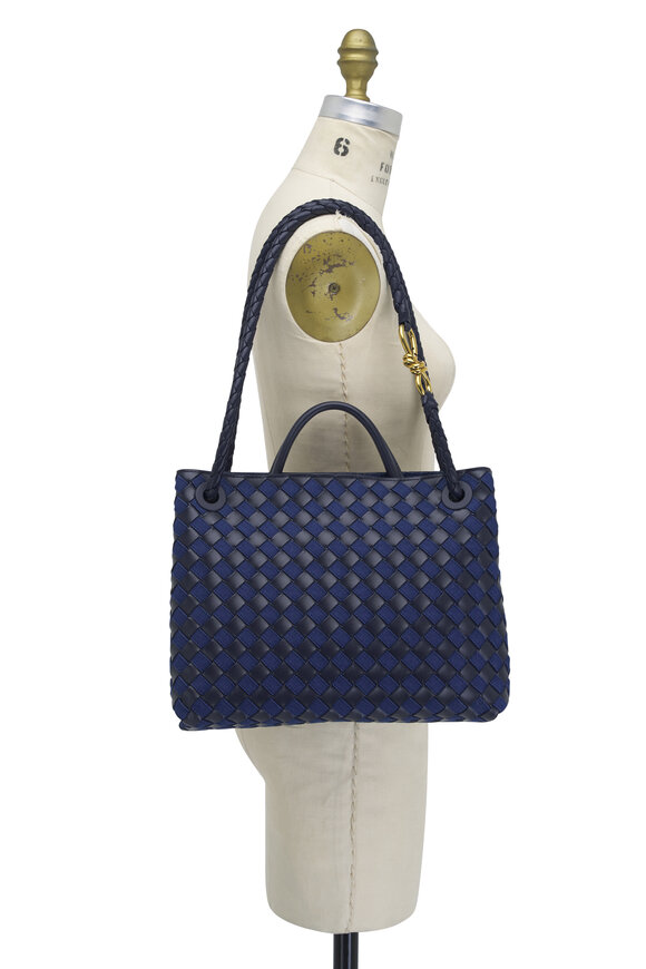 Bottega Veneta - Medium Andiamo Abyss Denim & Leather Bag 