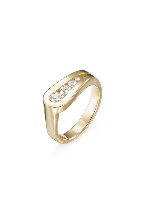 Melissa Kaye 18k Yellow Gold Diamond Daphne Ring - view 1