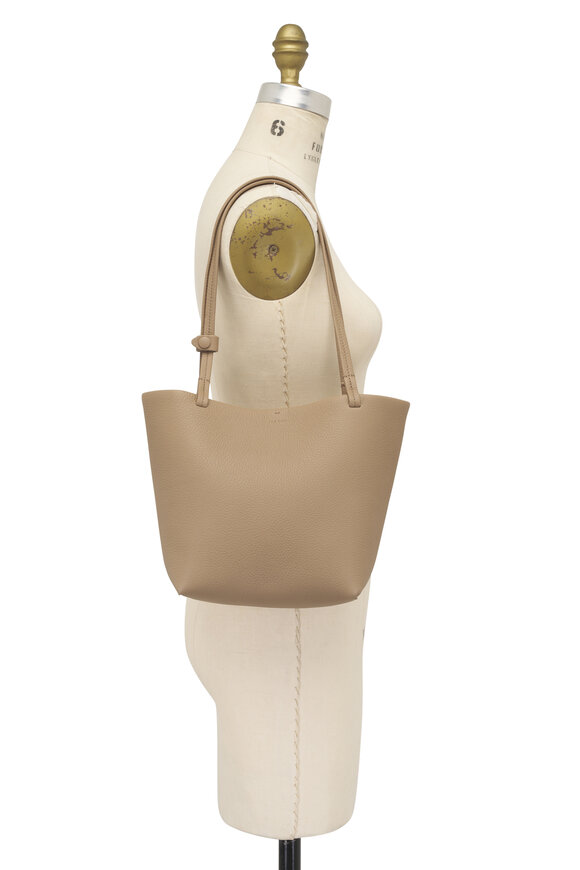 The Row Medium Park Dark Taupe Leather Tote - view 5