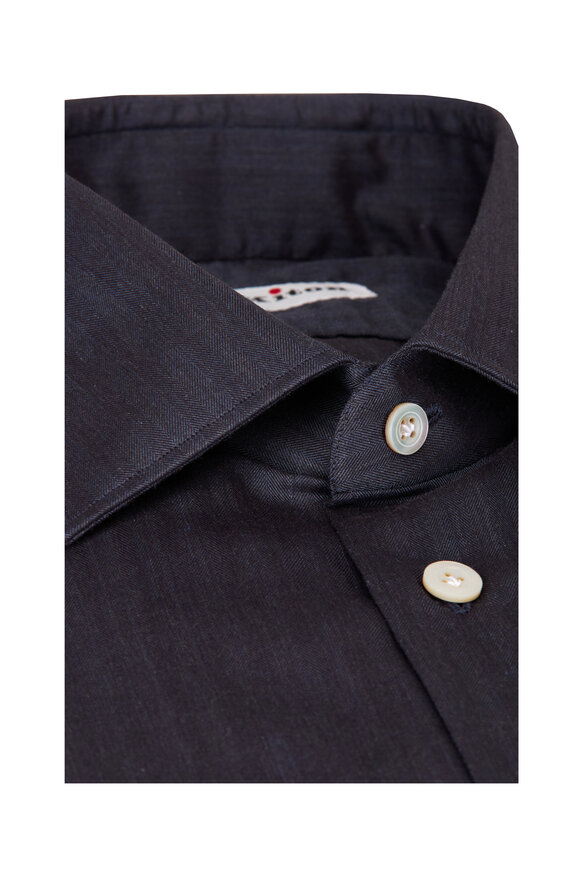 Kiton Dark Blue Dress Shirt - view 2