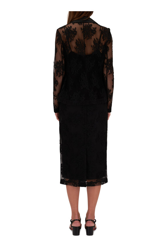 Dolce & Gabbana - Pizzo Chantilly Lace Black Pencil Skirt