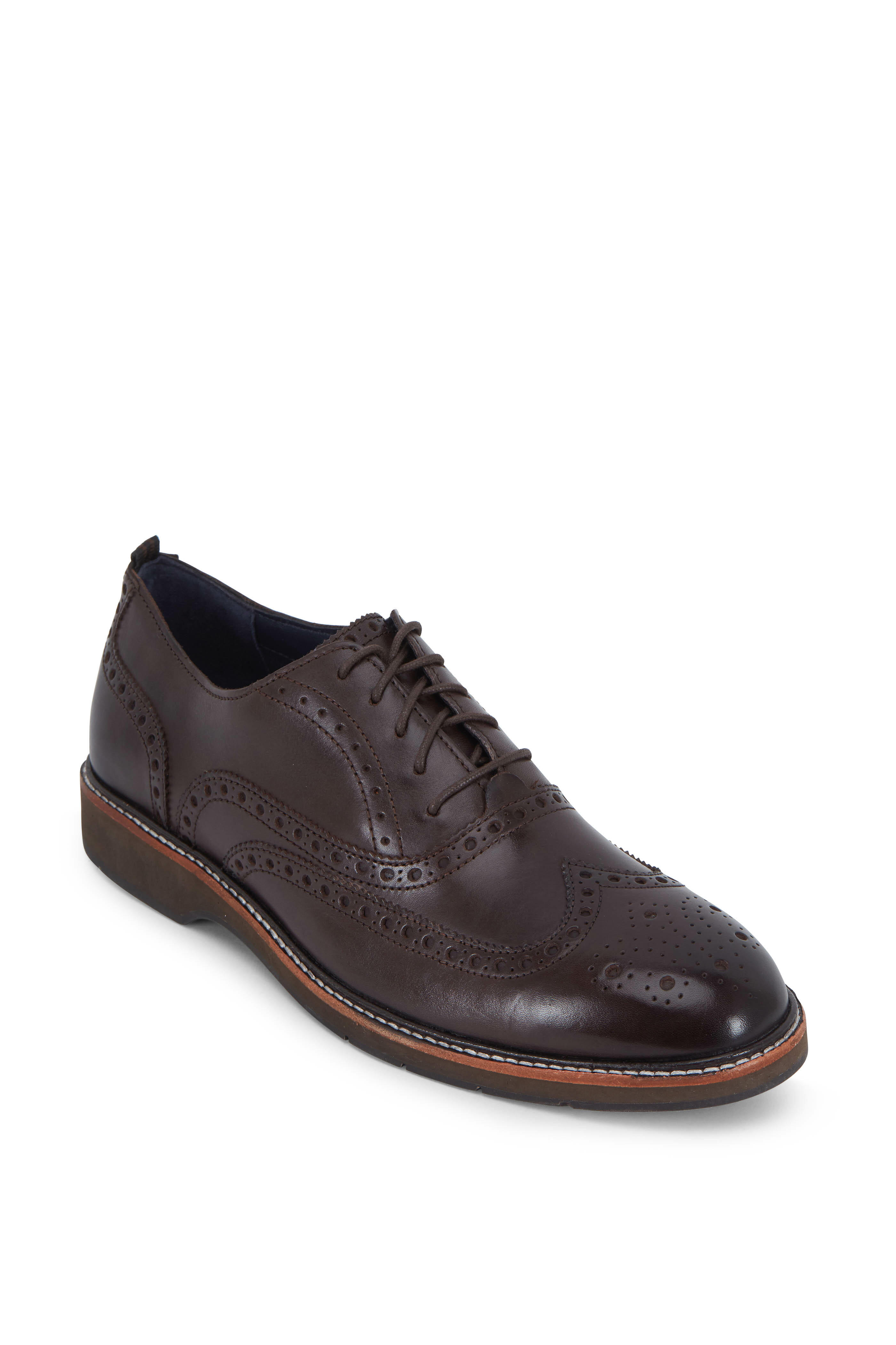 Cole Haan - Morris Java Brown Leather Wingtip Oxford