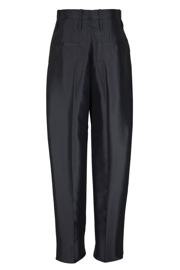 Bottega Veneta Black Washed Cotton & Viscose Twill Pant - view 4