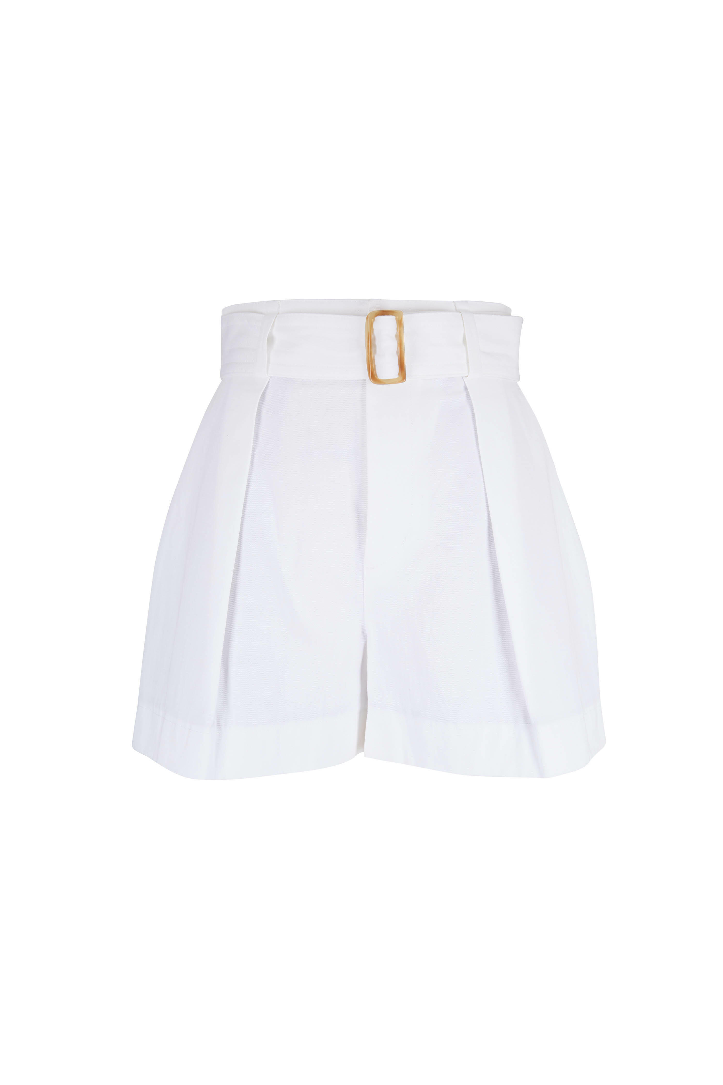 Vince - White Belted Twill Shorts | Mitchell Stores