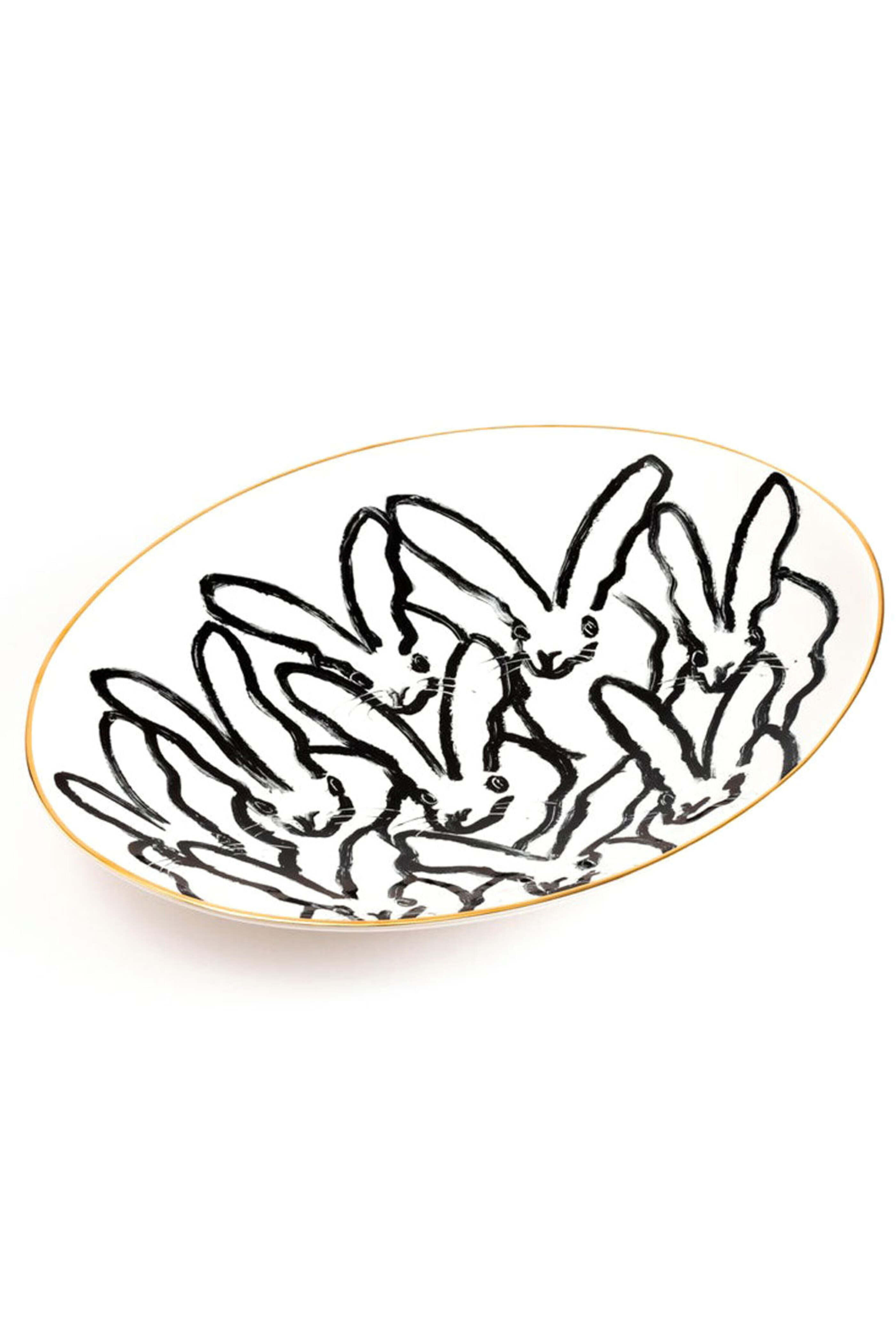 Hunt Slonem - Rabbit Run Serving Platter - view 1