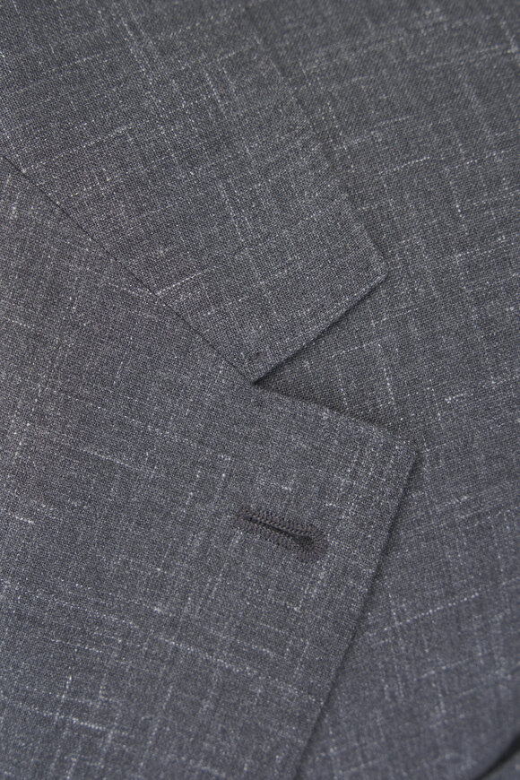 Brunello Cucinelli Dark Gray Fancy Wool, Silk & Linen Sportcoat - view 4