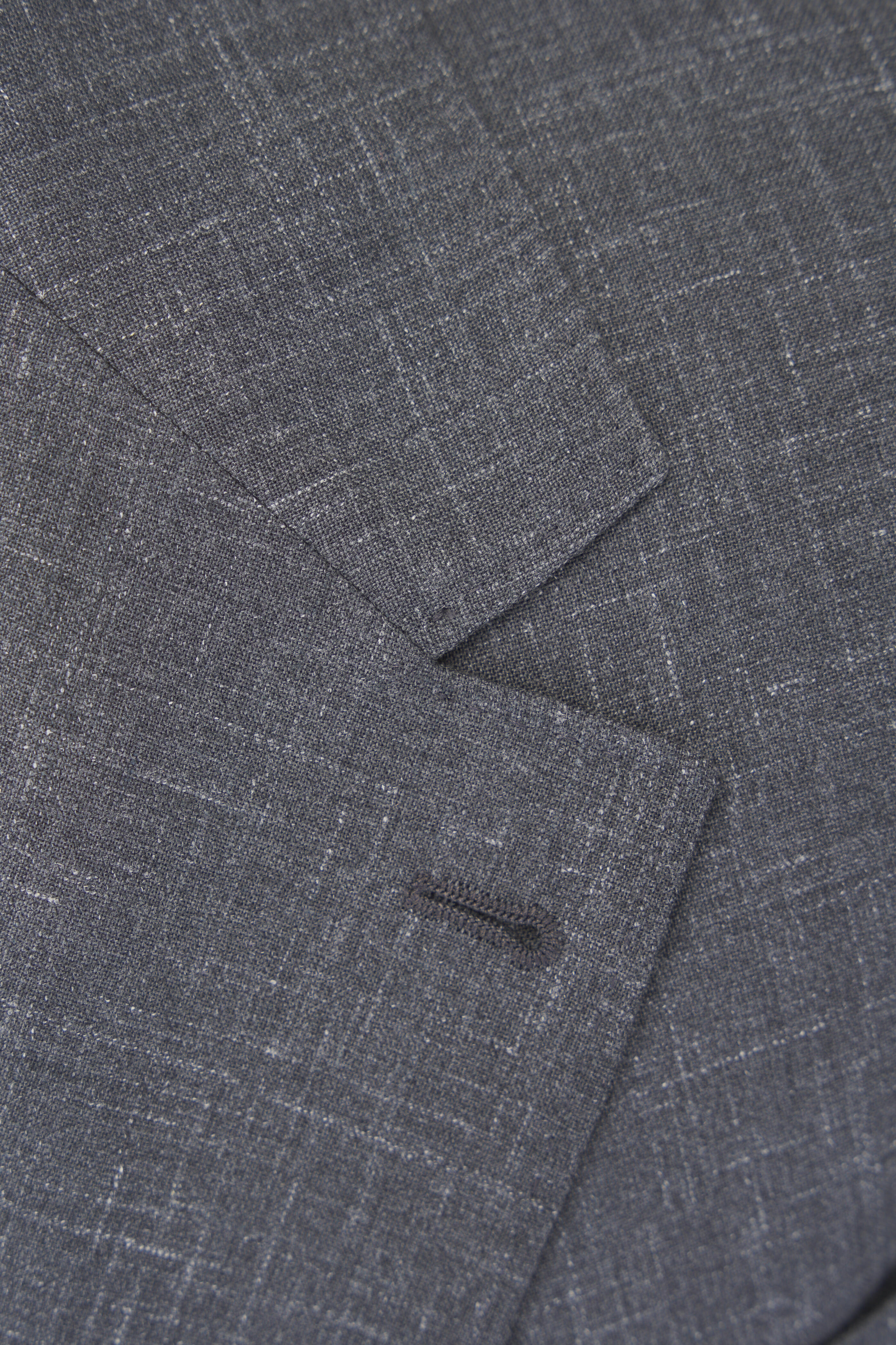 Brunello Cucinelli - Dark Gray Fancy Solid Wool, Silk & Linen Sportcoat