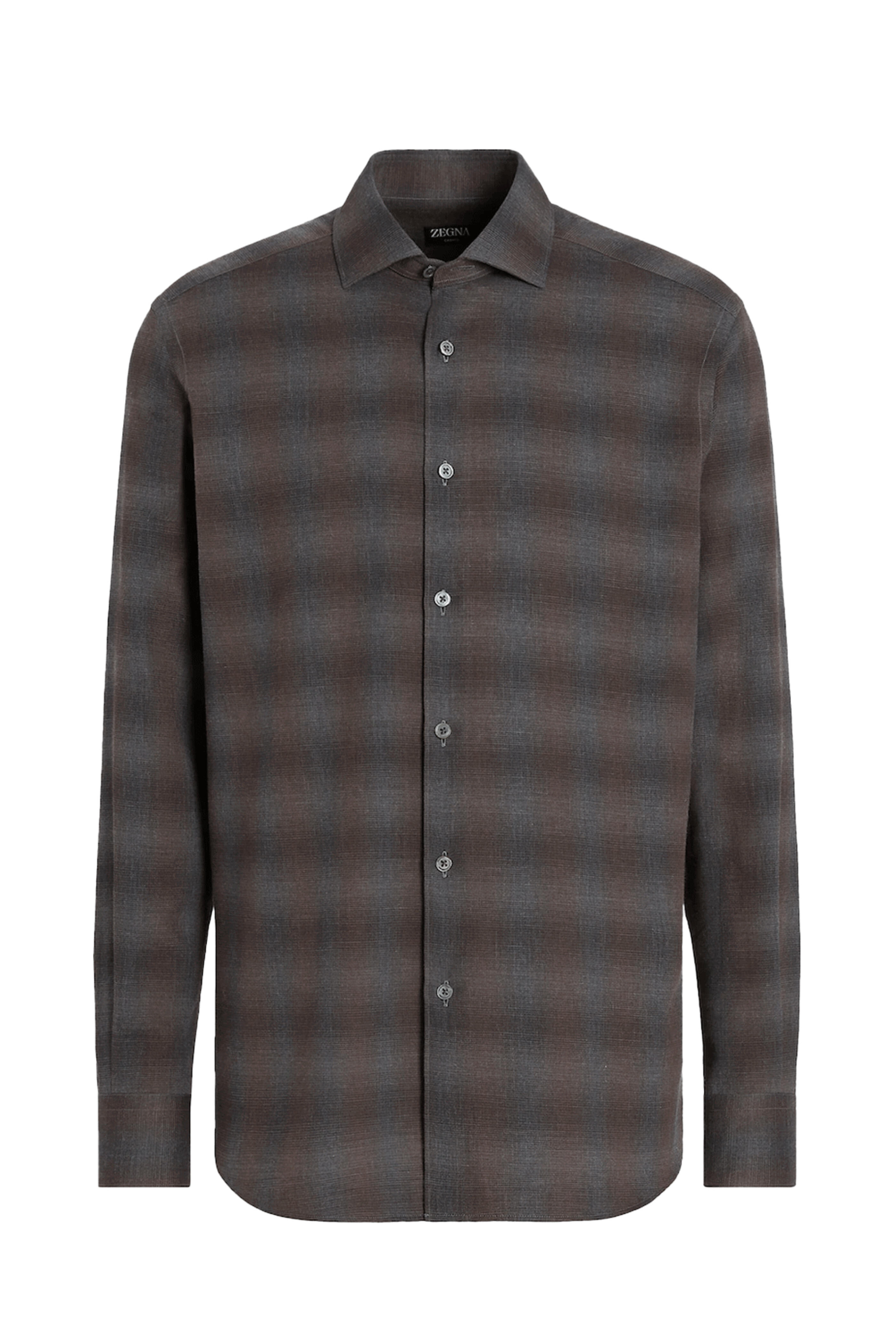Zegna - Foliage and Grey Checked Cashco Sportshirt