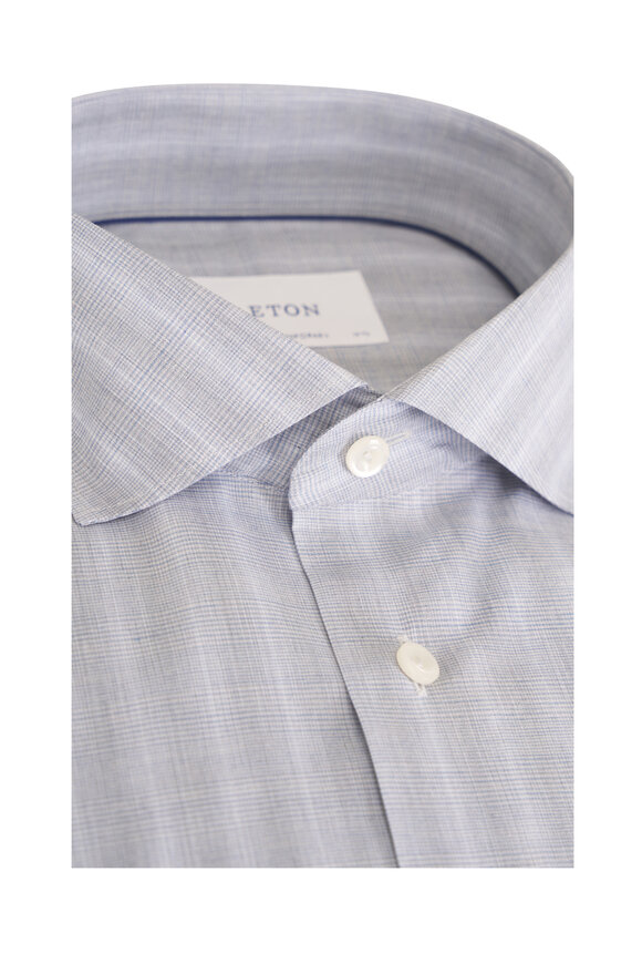 Eton Gray Stripe Cotton Dress Shirt - view 2