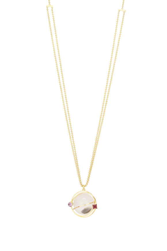Renee Lewis 18k Yellow Gold Antique Gem Necklace - view 1