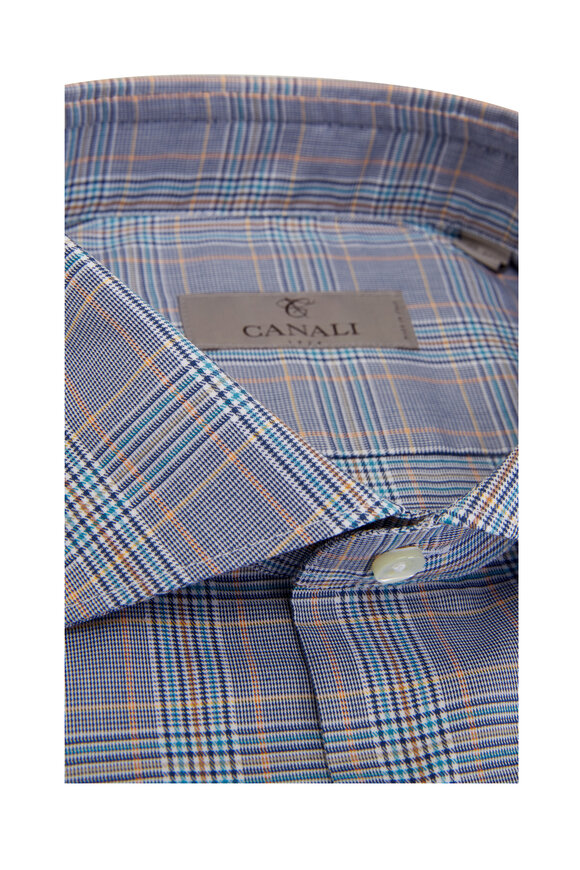 Canali - Blue Glen Plaid Dress Shirt