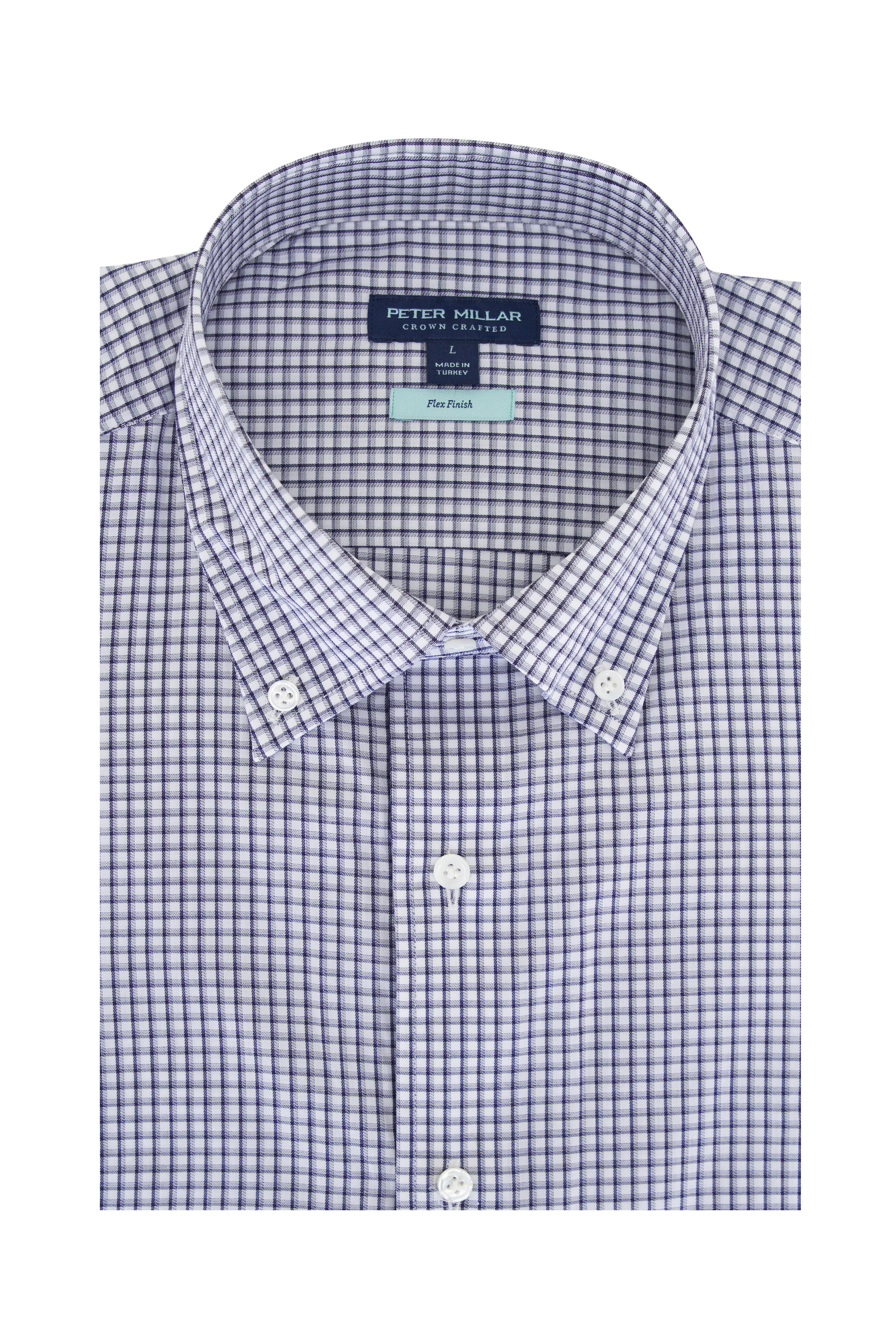 Peter Millar - Ludlow Navy Blue Cotton Sport Shirt