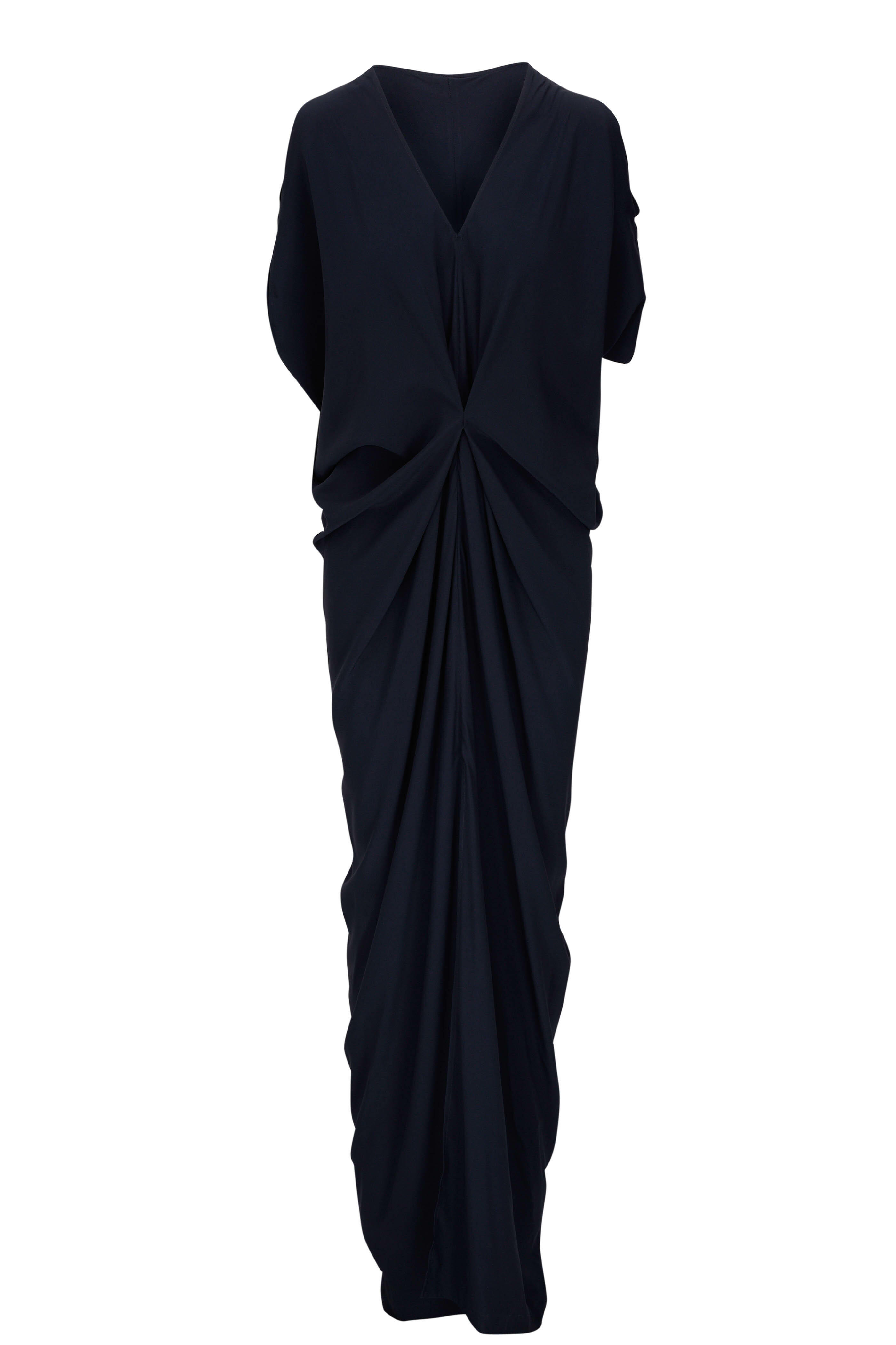 Zero + Maria Cornejo - Long Mui Black Silk Charmeuse Dress