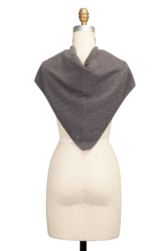 Brunello Cucinelli Gray Triangle Monili Tab Scarf - view 4