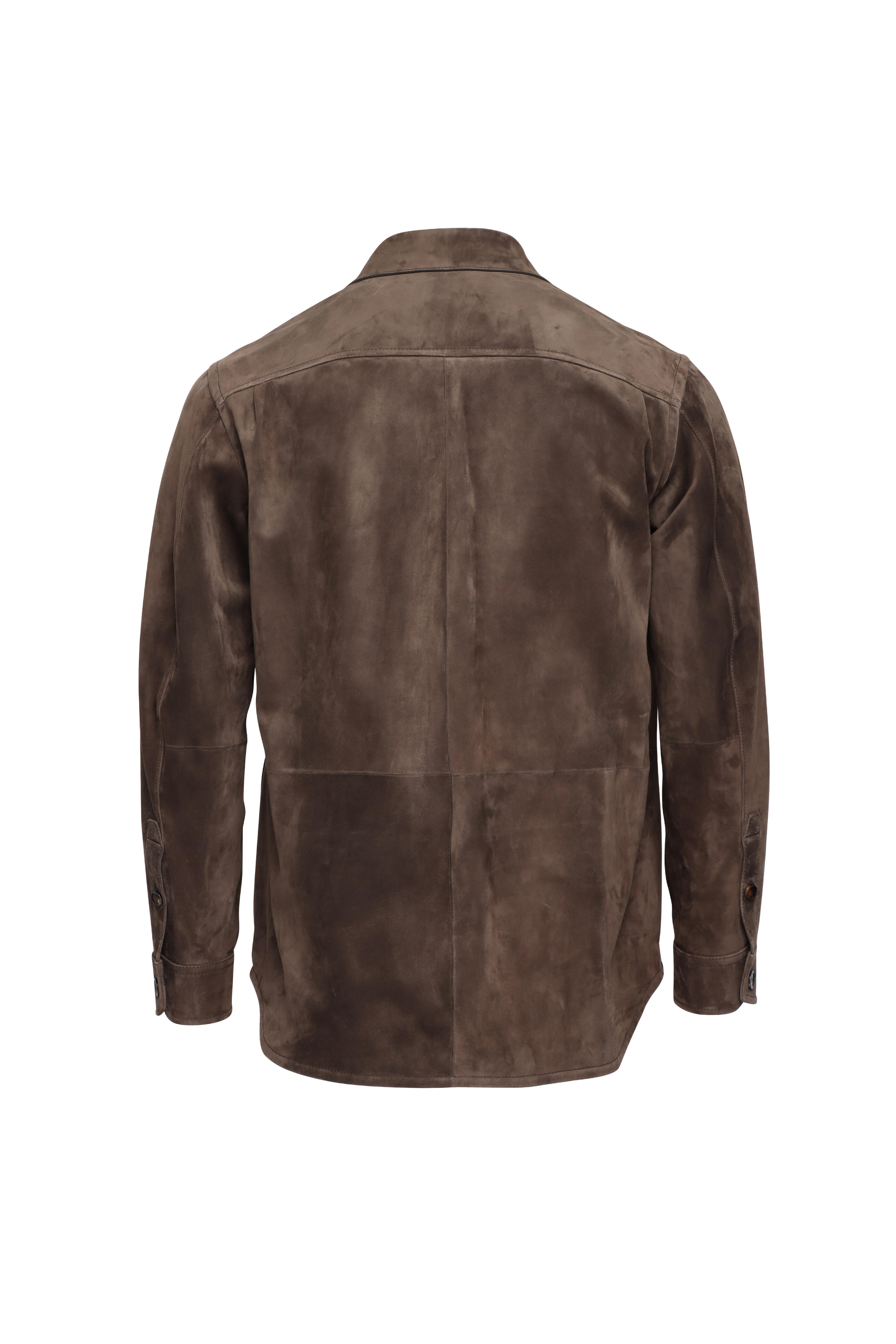 Brioni - Brown Suede Vagabond Overshirt