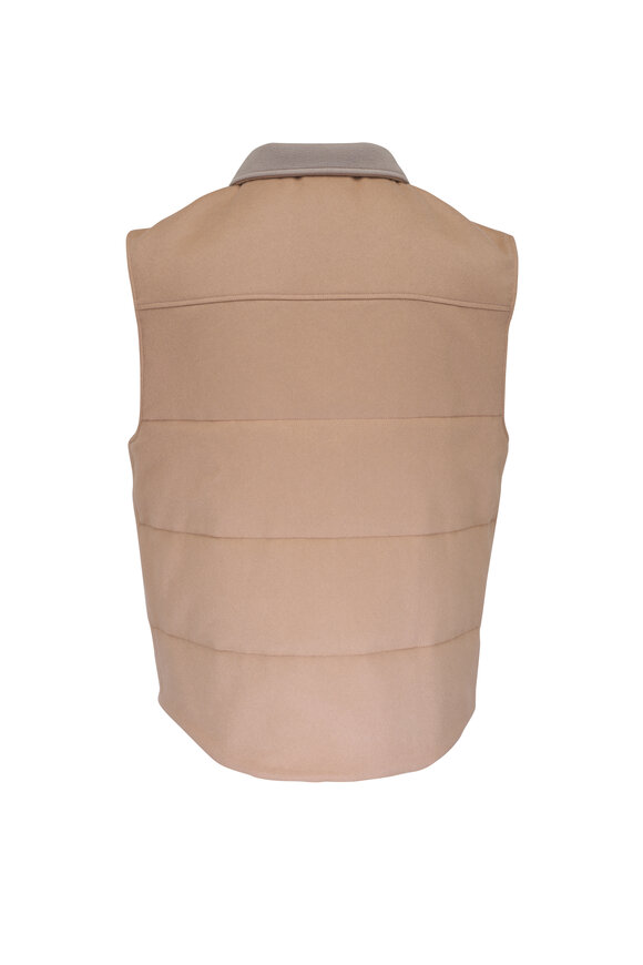 Agnona - Light Beige Cashmere Reversible Vest