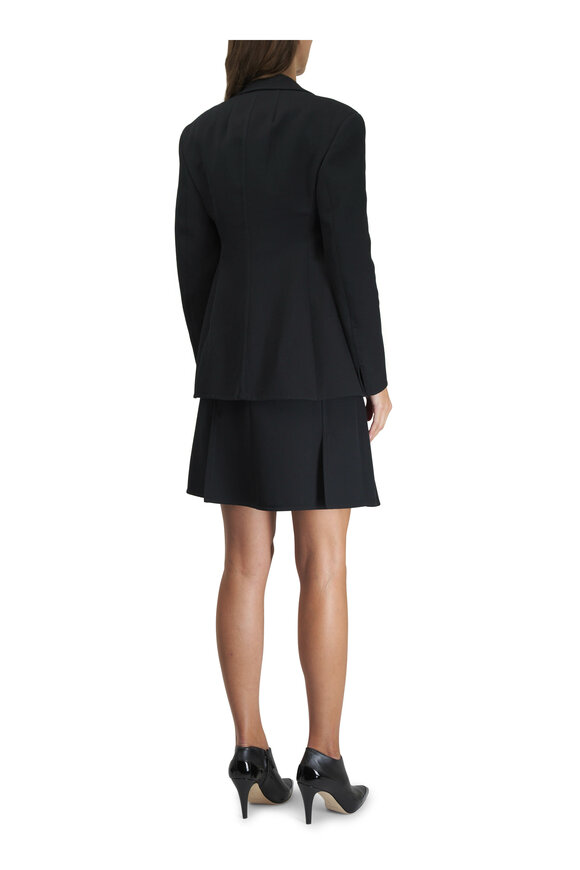 Akris - Black Cotton Belted Mini Dress 