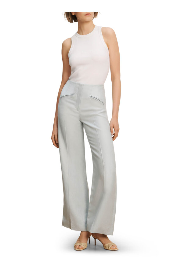 Veronica Beard Cassidee River Mist Wide-Leg Pant - view 2