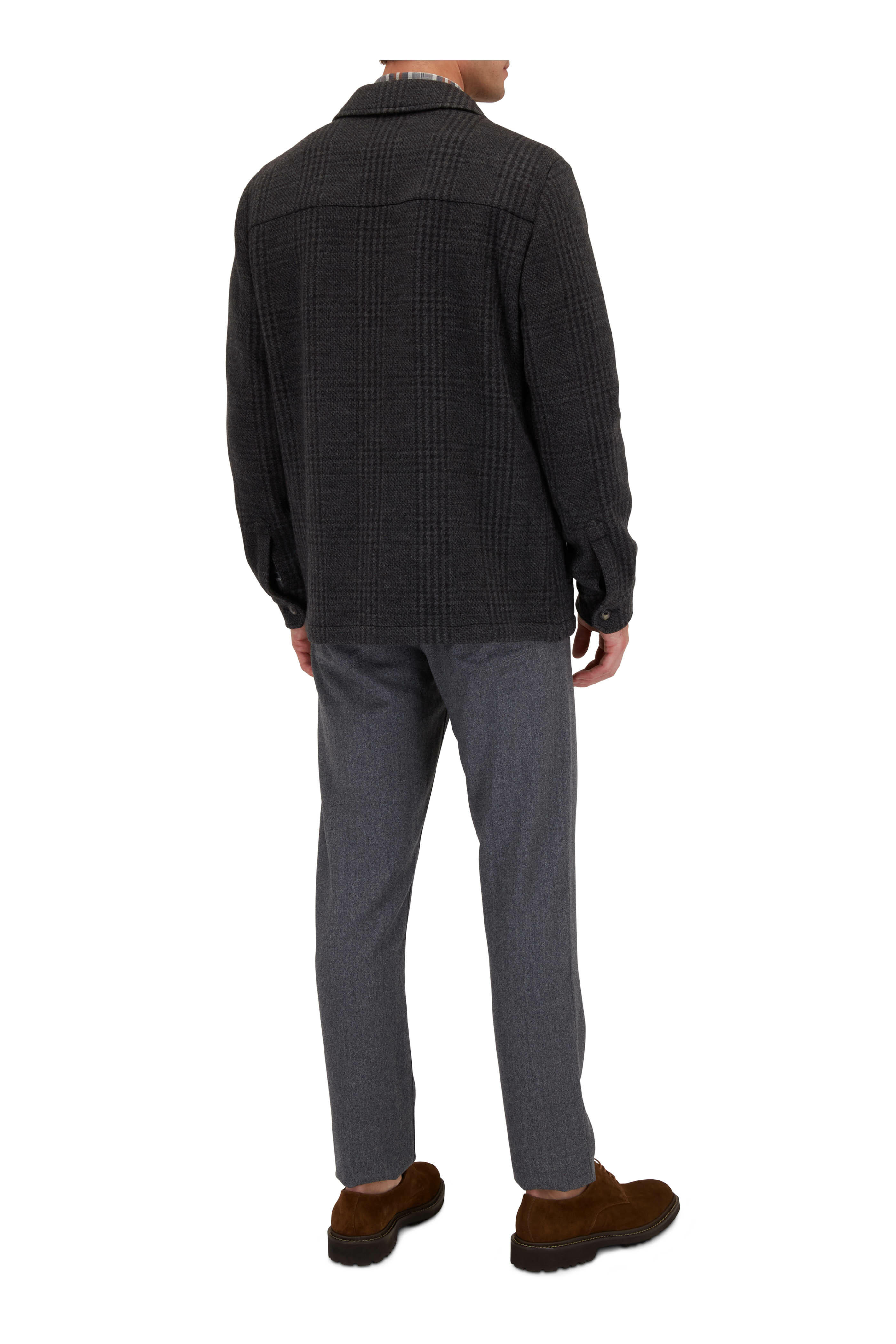 Canali - Gray Glen Plaid Shirt Jacket