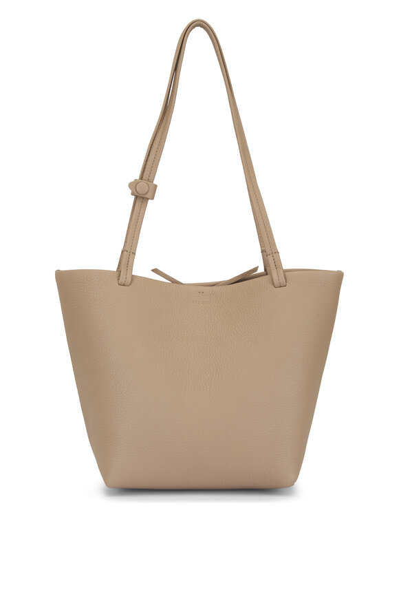The Row Medium Park Dark Taupe Leather Tote