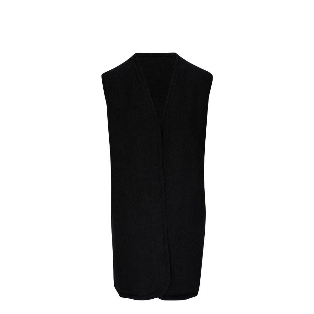 Lafayette 148 New York - Black Boiled Wool Vest | Mitchell Stores