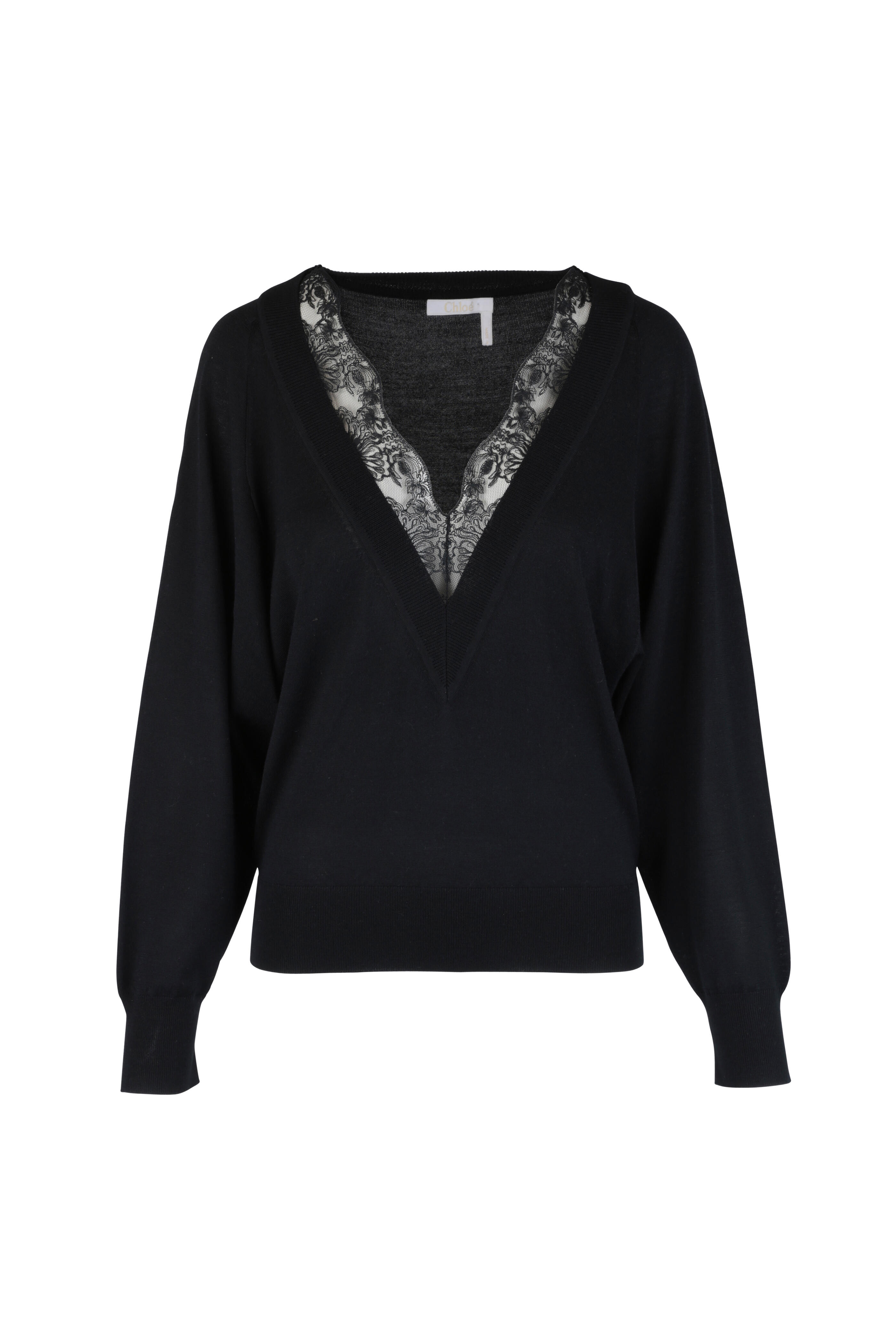 Lace on sale inset sweater