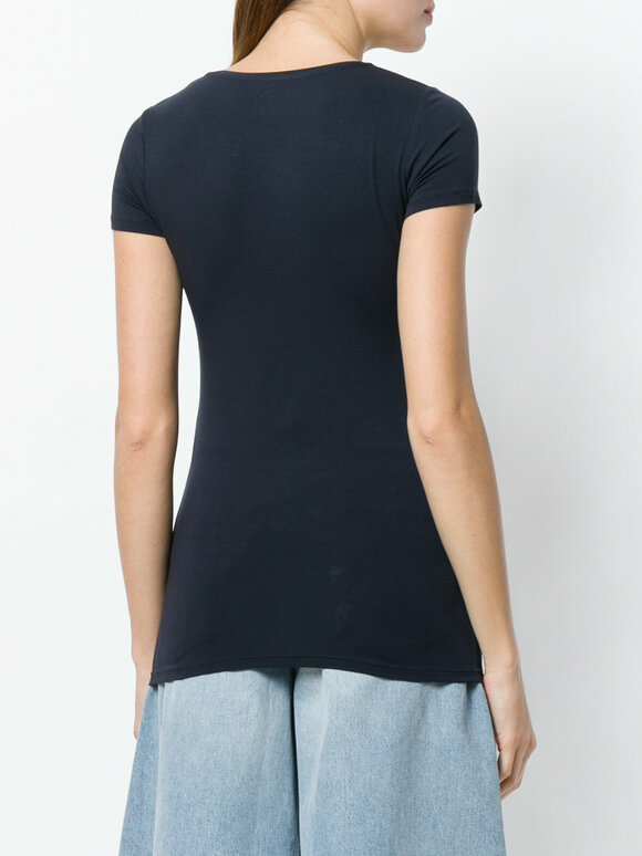 Majestic - Navy Superwashed V-Neck Top