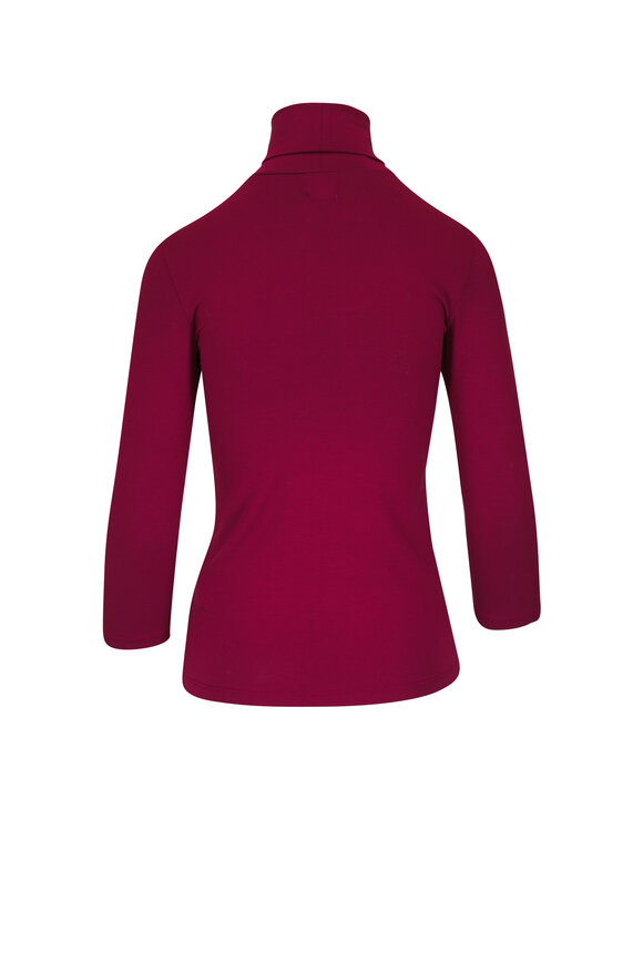 L'Agence - Aja Syrah Three-Quarter Sleeve Turtleneck