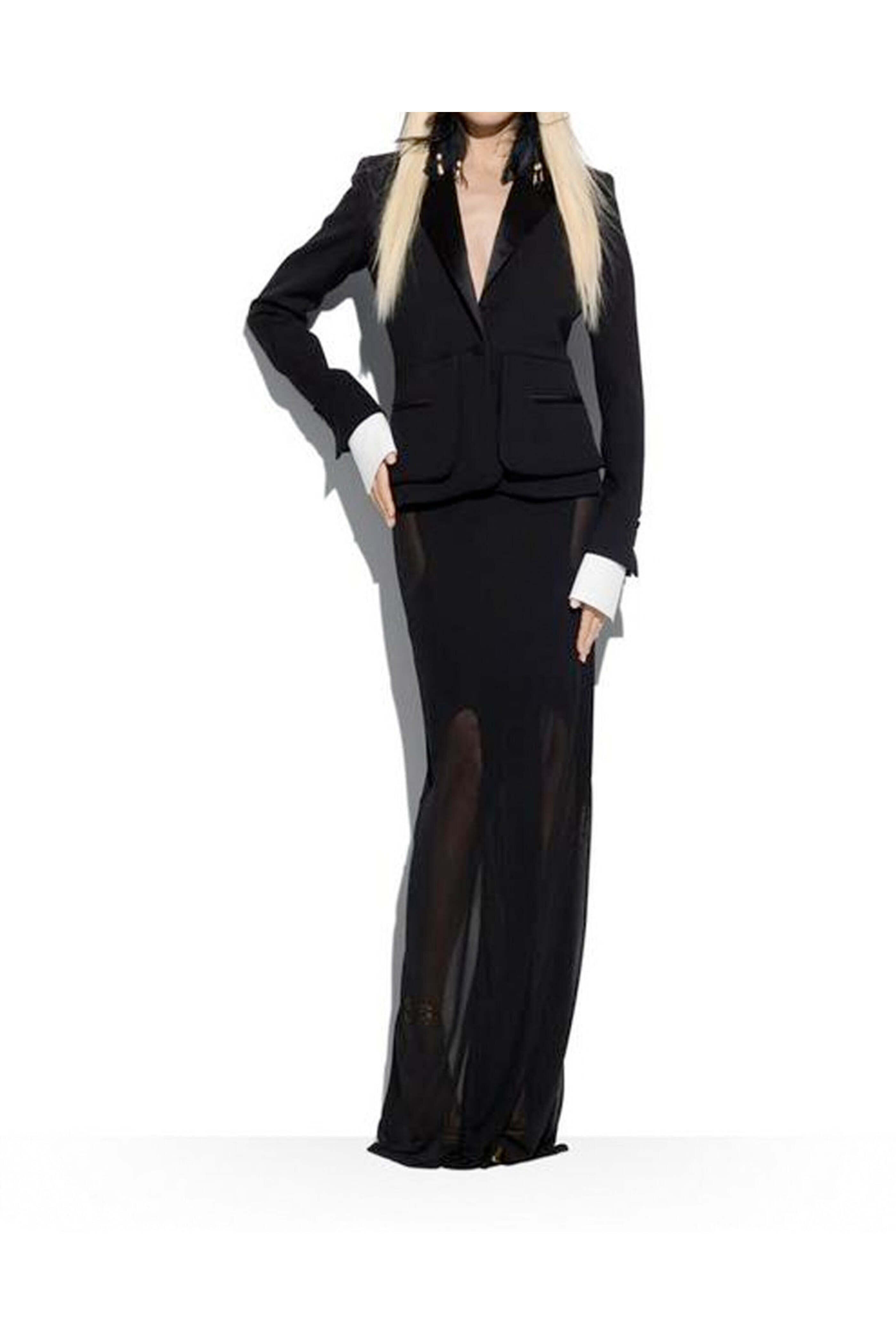 Tom Ford - Black Gran De Poudre Tuxedo Fitted Jacket