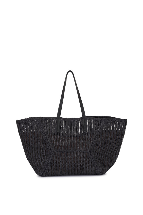 Brunello Cucinelli Medium Duo Black Raffia Tote - view 2