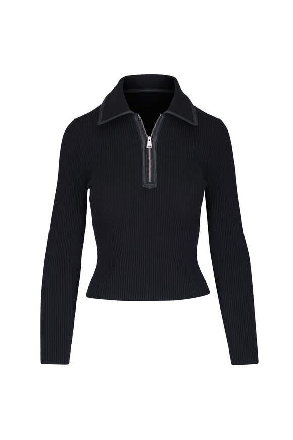 Simkhai Livana Black Knit Combo Top