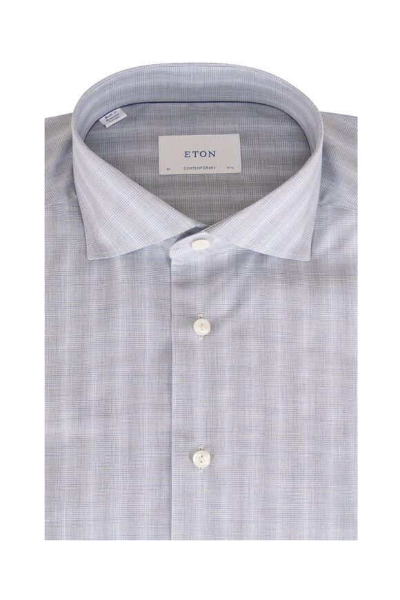 Eton Gray Stripe Cotton Dress Shirt - view 1