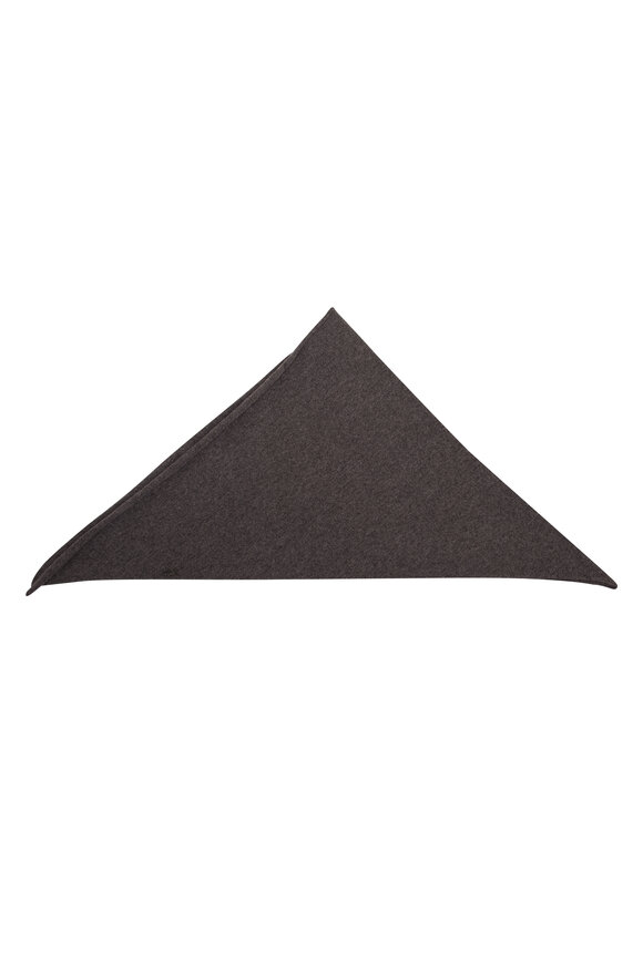 Brunello Cucinelli Gray Triangle Monili Tab Scarf - view 5