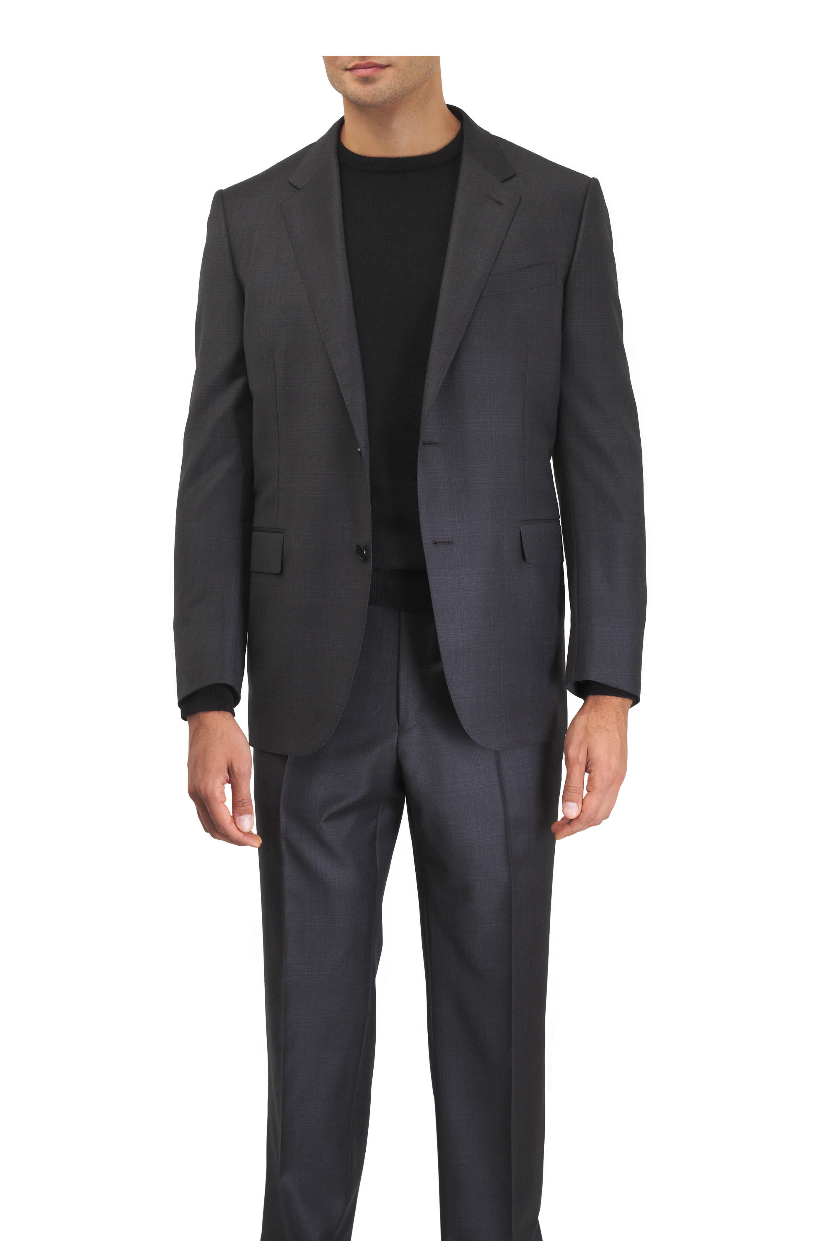 Zegna - Trofeo Black Plaid Wool Suit